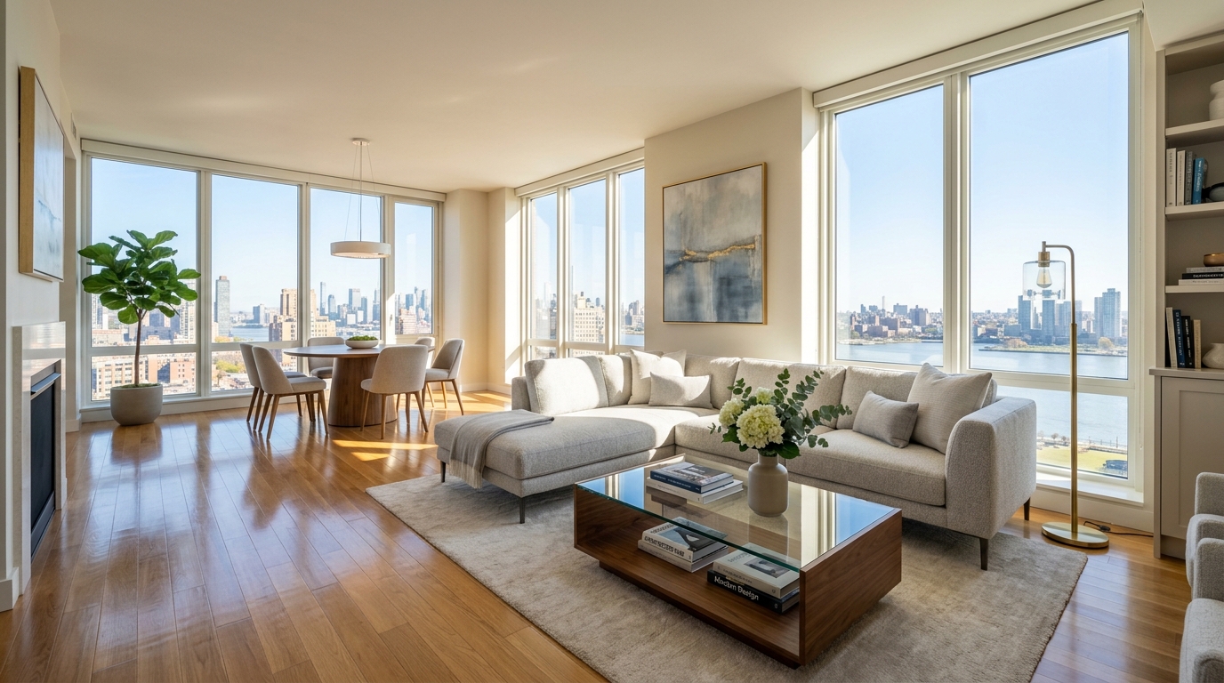 Penthouse Floor Buffing & Glass Facade Cleaning